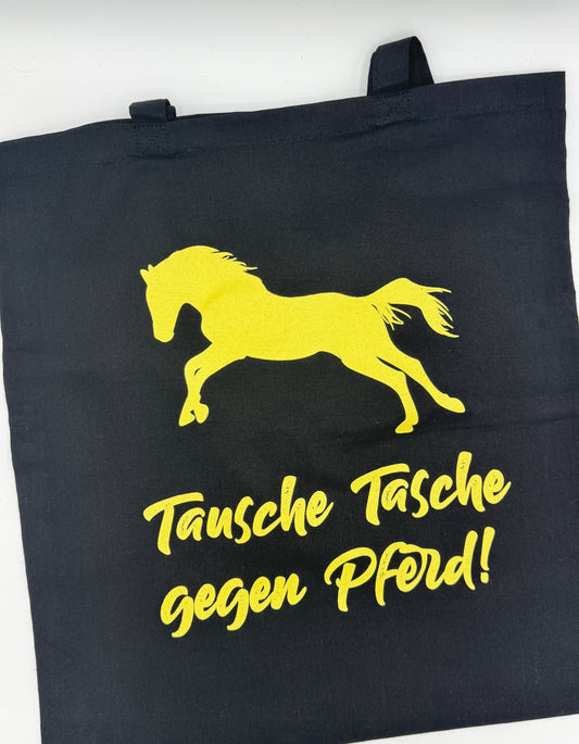 Tragetasche: Tausche Tasche gegen Pferd!